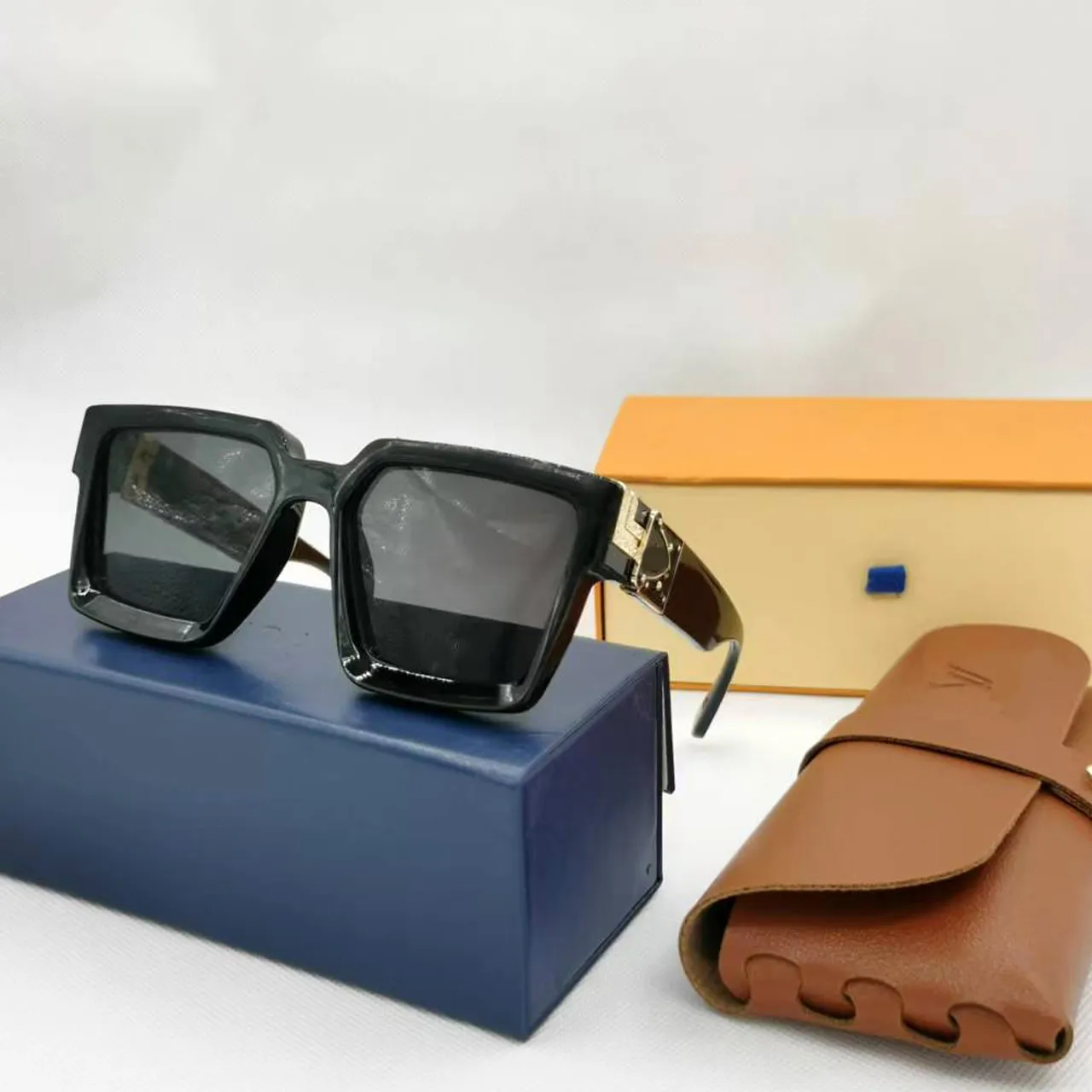 أزياء العلامة التجارية ظلة الرجال النظارات الشمسية الفاخرة مصمم النظارات الشمسية L- إلكتروني النظارات الإطار الزجاجي حمض الخليك النظارات الشمسية النساء