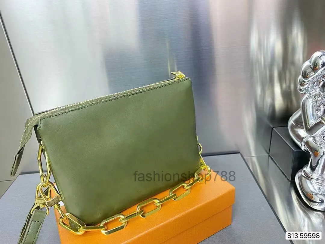 2022 Luxurys Tasche Mode Coussin PM Frauen Designer Tasche Echtes Kalbsleder Geprägte Kette Tragen Geldbörse Kupplung Umhängetaschen