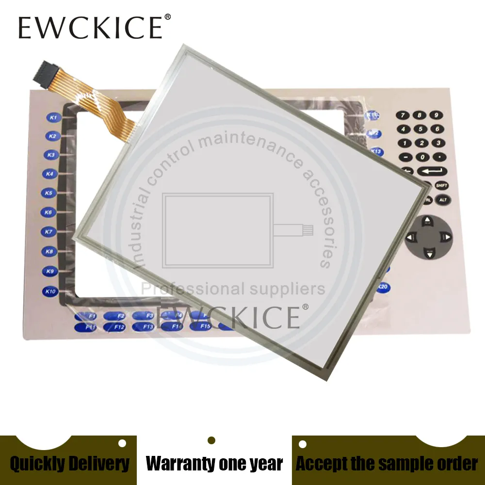 Parti di ricambio PanelView Plus 1250 2711P-RDK12C 2711P-B12C6D1 2711P-B12C6D7 HMI Pannello tattile industriale Touch screen E tastiera a membrana