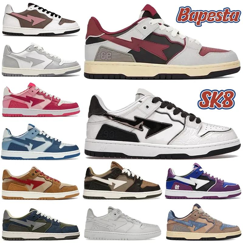Top Bapesta SK8 Court Sta Low Running Shoes Nigo Men Women Sneaker ...