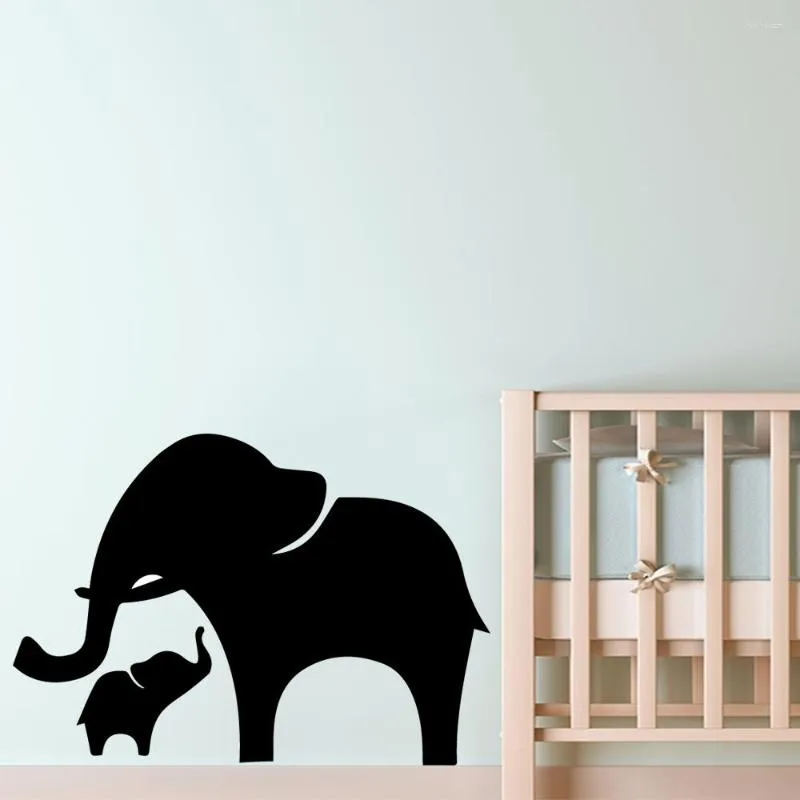 Väggklistermärken dekal elefant klistermärke avtagbar diy tapet för vardagsrum barn sovrum barnkammare dekoration