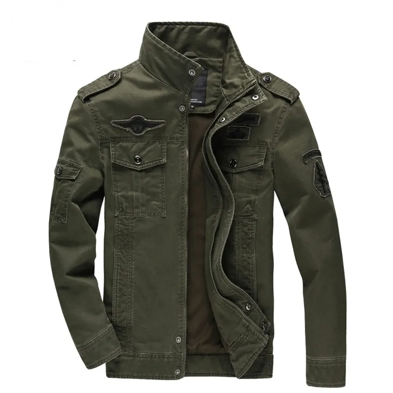 Mäns jackor Casual Army Military Jacket Män plus storlek M-6xl Jaqueta Masculina One Spring Autumn Cargo Mens Coat 220907