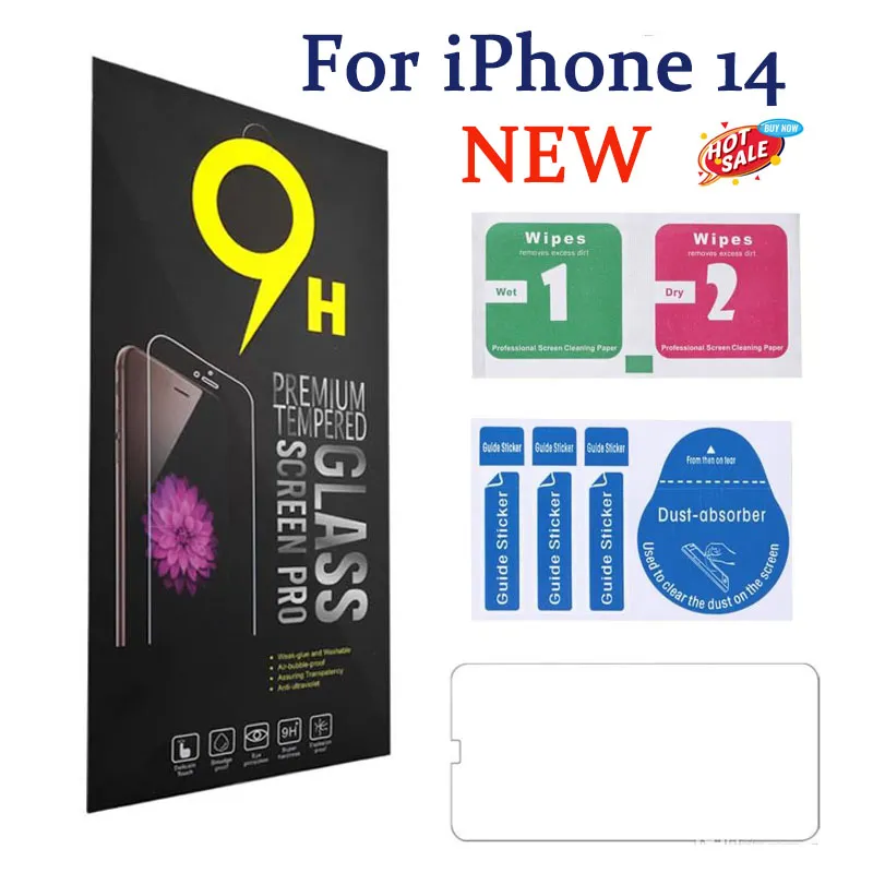 Mitoto 9H Screenprotector voor iPhone 14 PRO MAX 13 PRO 12 7/8 PLUS Gehard glas GEEN BELLEN