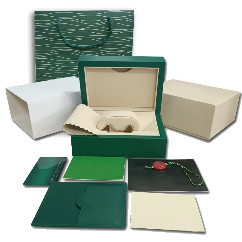 Rolexables Orologio di lusso Orologio da uomo Scatola Custodie Originale Interno Esterno Orologi da donna Accessori Orologio da polso da uomo Green boxex booklet card 179136 179136 179136