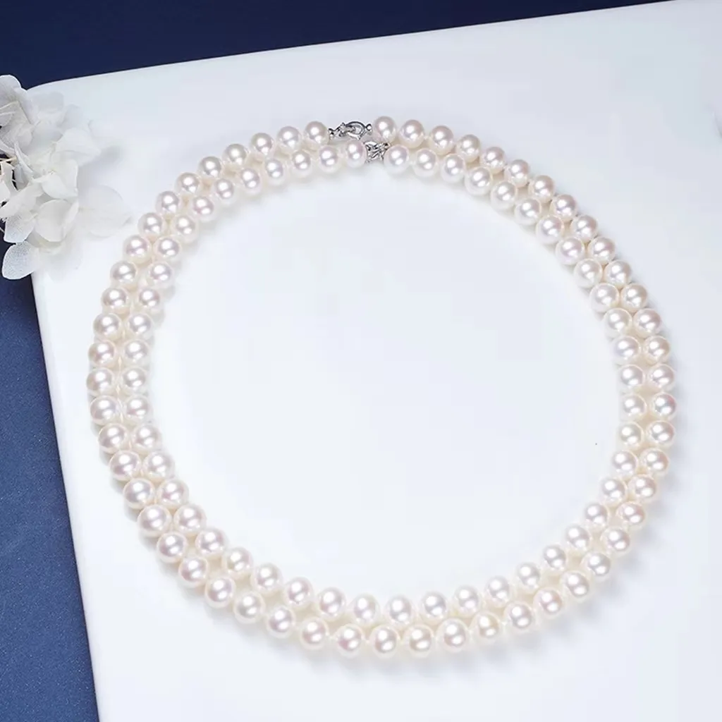 Natural Freshwate Roundr Pearl Multi -Style Pearl Halskette 8mm Größe Geschenk für Frauen Schmuck Mode und Atmosphäre