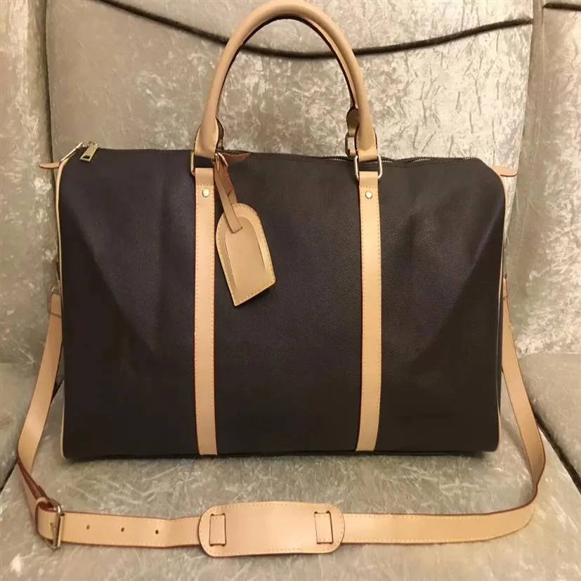 2021 Мужчины Duffle Bag Women Travel Sacds Сумка багажная сумка для путешествий мужские кожаные сумочки с большими мешками для кузова 55 см 2357