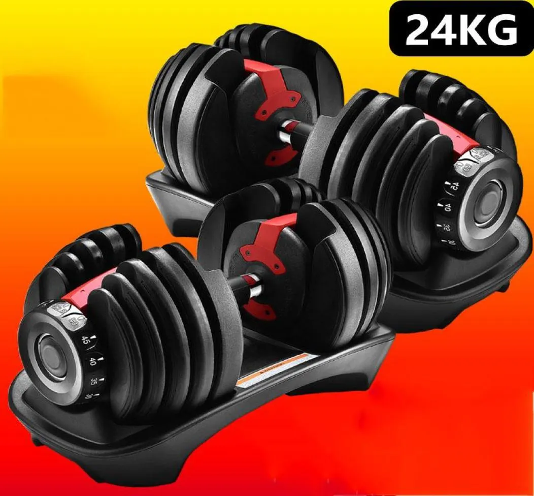 Verstelbare Dumbbell Set gewicht platen bowflex selecttech fitness gym apparatuur 40 kgweights voor halters