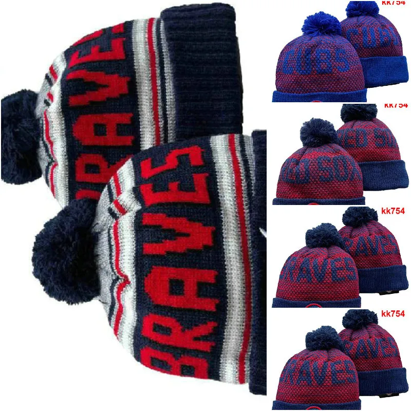 Atlanta Beanie A North American Baseball Team Side Patch Winter Wool Sport Knit Hat Skull Caps A1