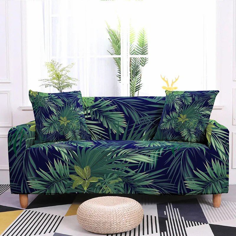 Sandalye tropikal yaprak kanepe ev oturma odası elastik dekorasyon tertibatı l şekli 1 2 3 4 koltuk funda de sof 220906
