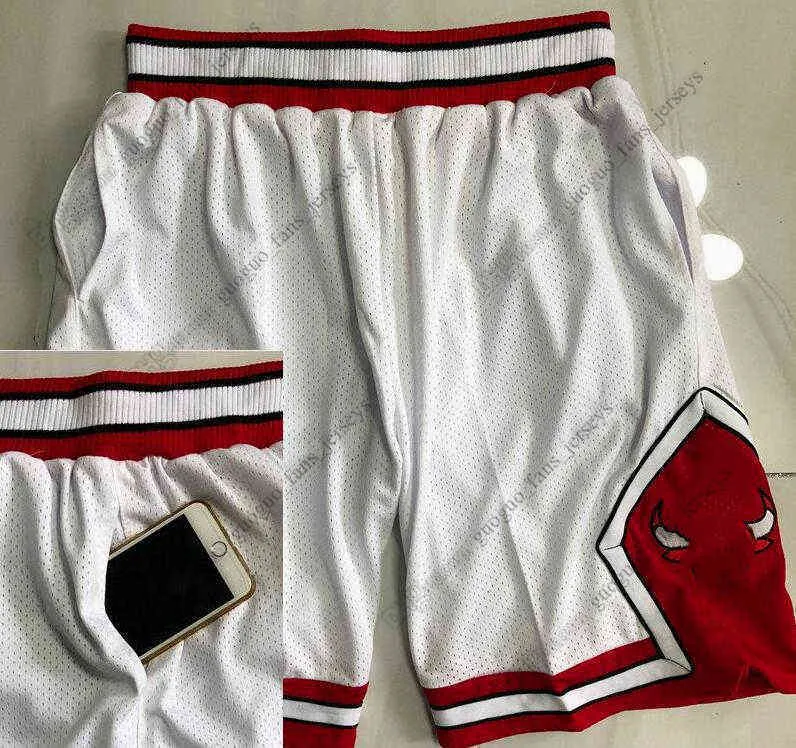 Stitched Basketball Pocket Shorts Hip Pop Pant With Pockets Zipper Sweatpants Football Baseball SHigh Quality White Bck Man 001