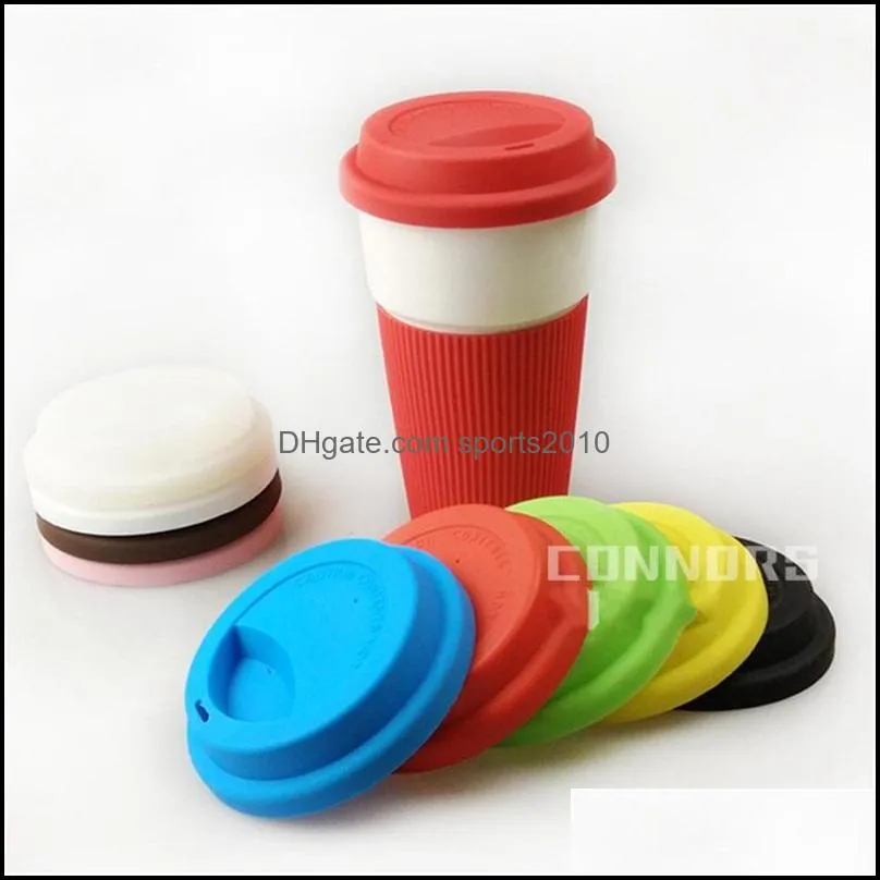 ドリンクウェアのふたSILE TEACUP LID RAUND SHAPES COFFEE MUGS ERS ​​Anti Dust Drinkware of Bar Accessory 9cm 1 2kn e1ドロップ配信2021ホームDhlkt