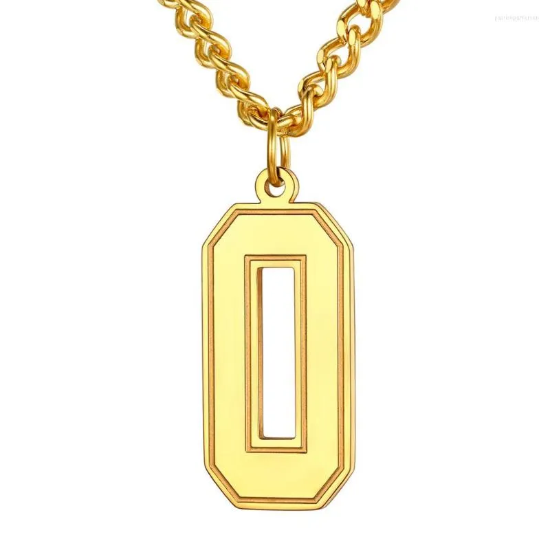 Pendanthalsband U7 Men 0-9 Jersey Number Necklace-justerbar h￥llbar kedja Baseball/basket/fotbollslag smycken 316L Rostfritt