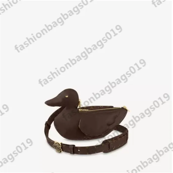 Fashion Explosion DUCK BAG M45990 NIG serce na ramię Crossbody Totes projektanci luksusowe monogramy druk na płótnie stadniny oczy urocza zabawka torebka