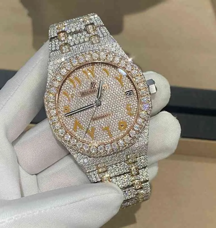 CASHJIN Icedout Mens Luxury Wrist Watch With Bling VVS Moissanite Vvs Diamond Chain 8OH30896666111 From Auaug 140.96 DHgate.Com