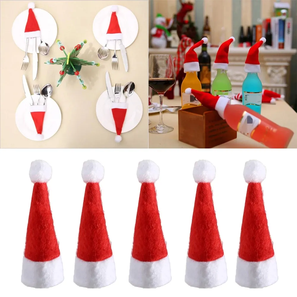 Cute Mini Christmas Hat Santa Claus Hats Xmas Lollipop Cap Wedding Gift Creative Caps Santas Tree Ornament Festival Party Kawaii