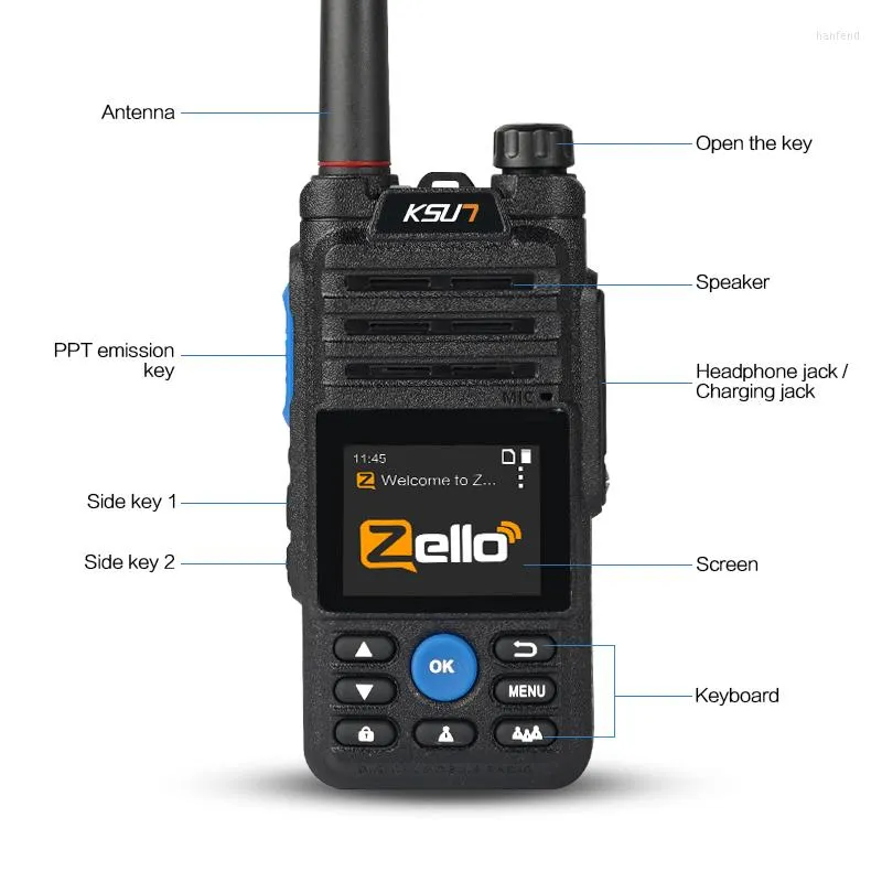 Camcorders 2022.KSUN ZL10 Network Transceiver Zello Walkie Talkie Long Range 4G GPS WIFI Mobile Ham Radio Amateur Android