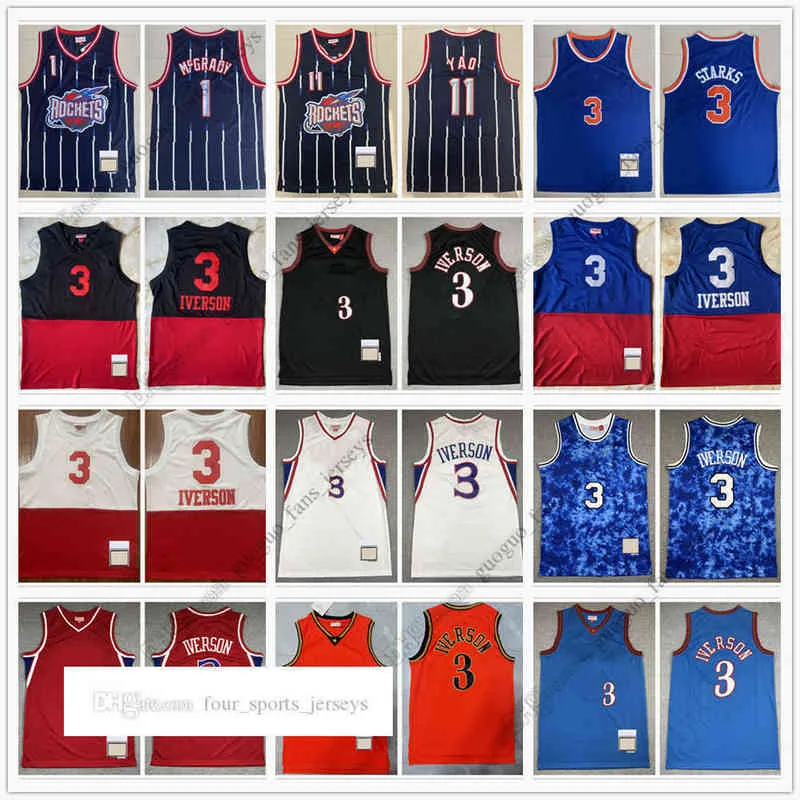 Retro baskettröjor 1 Tracy Francis McGrady 3 Steve 11 Yao Starks Ming John 7 Carmelo Iverson Anthony 3 Allen Hög kvalitet