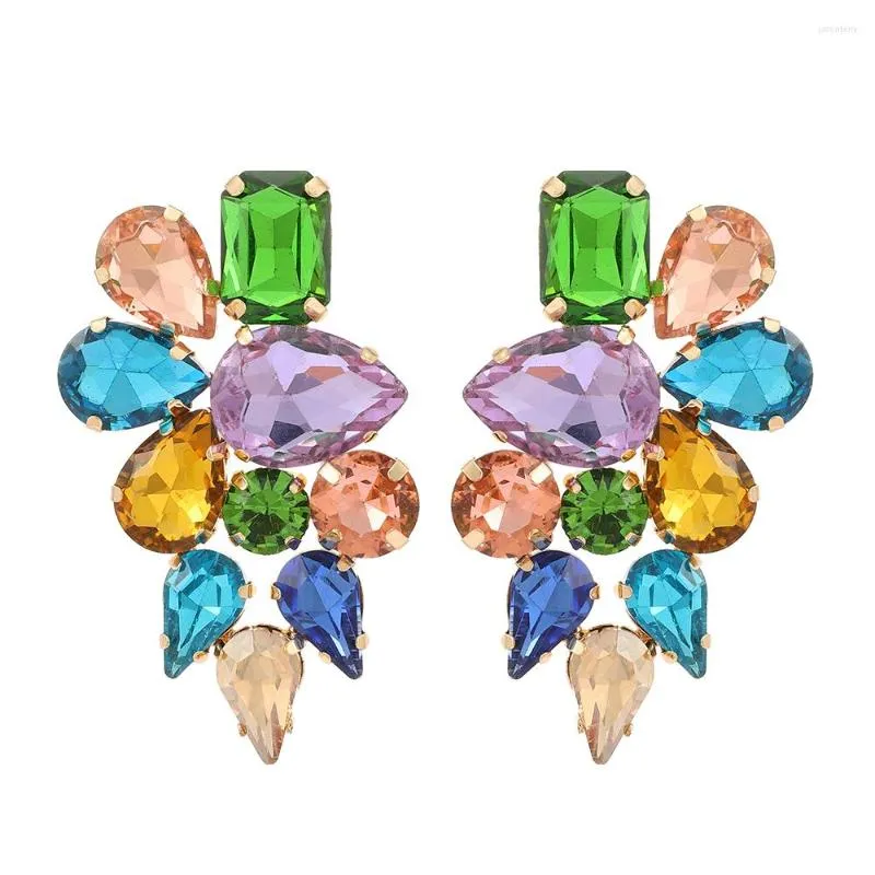 Ztech Korean Fashion Big Stud Earrings For Women Statement Jewelry With