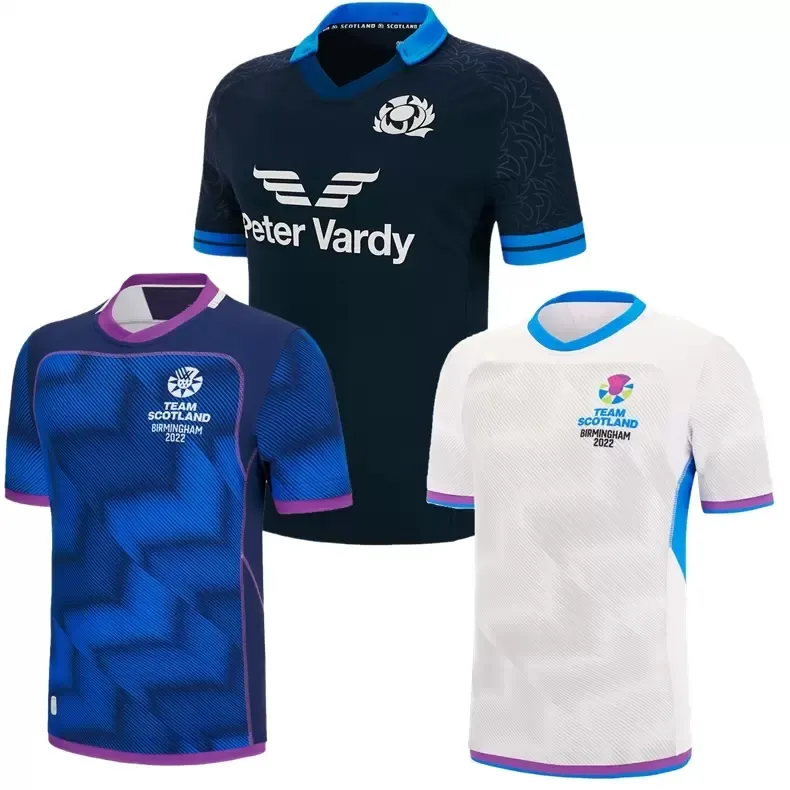 2023 Scotland Rugby Jersey 22 23 ألعاب الكومنولث بديلة المنزل بعيد القميص حجم S-5XL