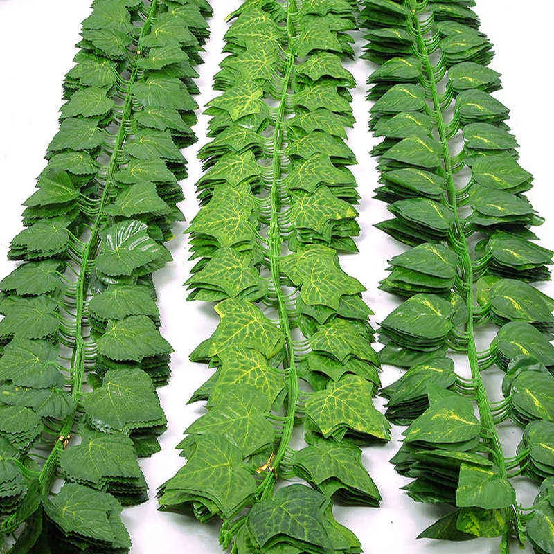 Faux Floral Greenery 230 см Зеленый шелк искусственный висящий листовой плющ