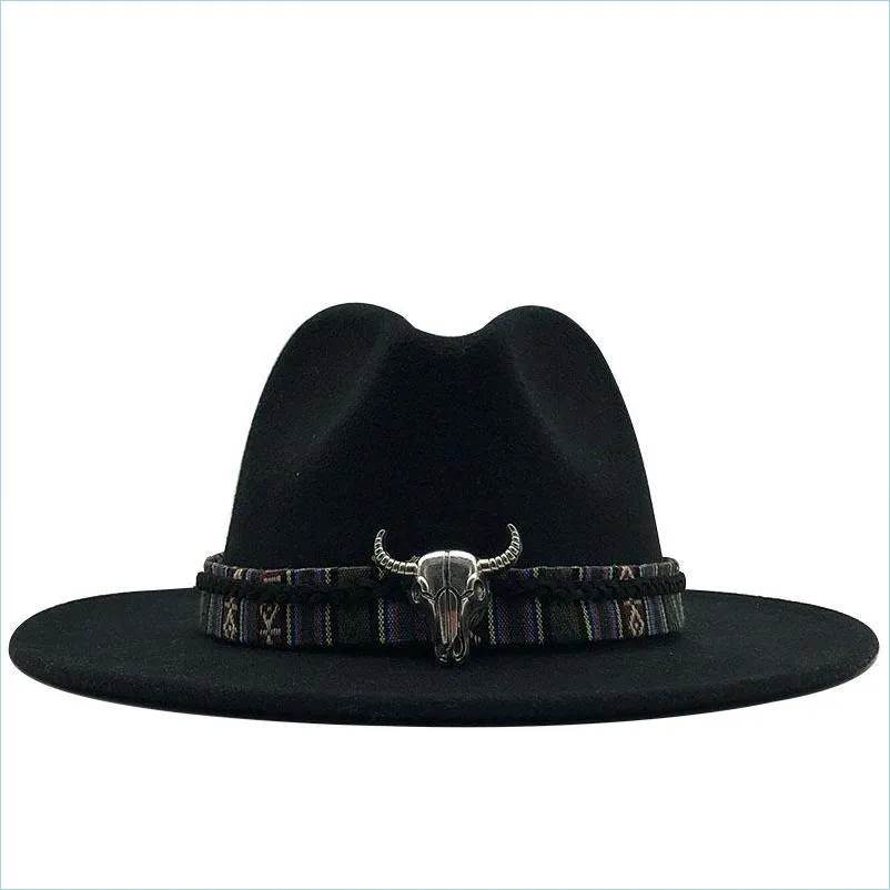 Stingy Brim Hats Fedoras In Bk Male Female Caps Mens Womens Hat Felt Fedora Hats For Women Men Western Cowboy Cap Woman Man A Bdehome Dhxue
