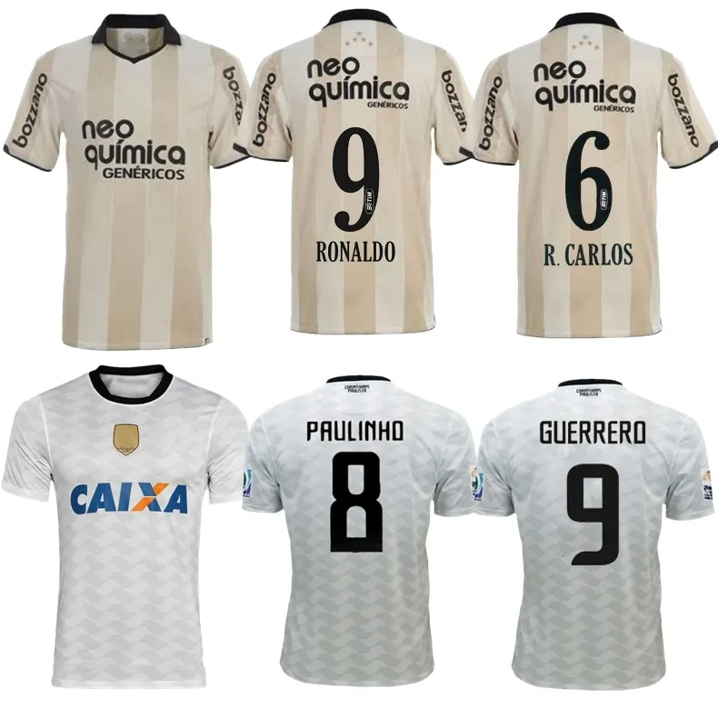 2010 2012 Corinthian Centenary Paulista ретро футбольная майка 2009 Roberto Carlos Paulinho Ronaldo GUERRERO винтажная юбилейная классическая футбольная рубашка