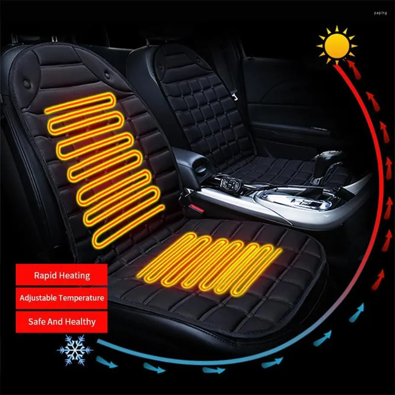 Housses de siège de voiture Coussin de couverture chauffant universel Non Slide Winter Auto Protector Mat Pad Keep Warm Chauffage électrique