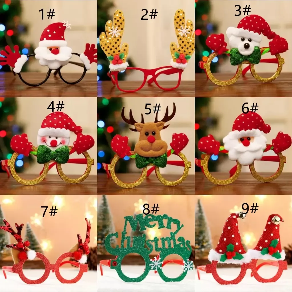 Max Fun Juego De 24 Piezas De Marco De Gafas De Navidad Y Diademas Con 24 Bonitos