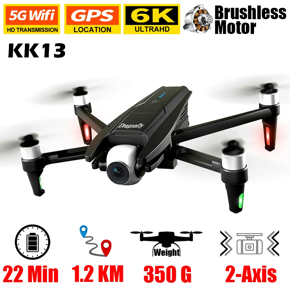 Y10 RC Drone med professionell HD-kamera 4K Dron 5G WiFi 2-axel Gimbal Brushless Drones Photography Gest GPS RC Quadcopter KK13 Simulators