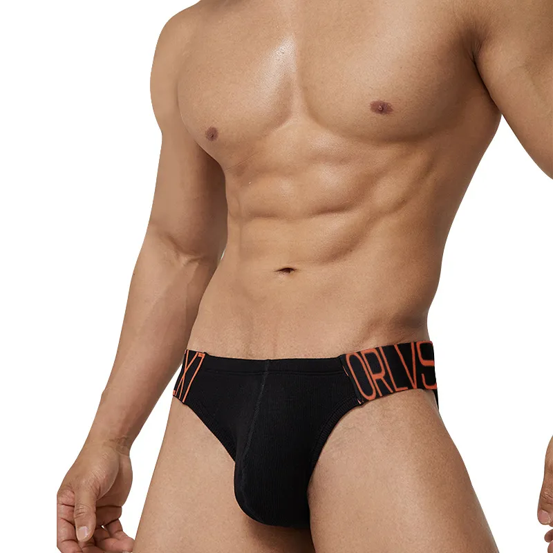 Mens High Slit Cotton Briefs For Men With Elastic Waistband And Slim