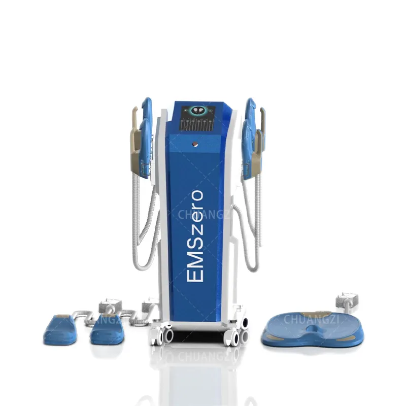 Neo Health Beauty-artiklar DLS-EMSZERO Den nya 14 Tesla Hi-EMT-maskinen 5000W 5 PCS RF-handtag med bäckenstimuleringsplattor Valfritt emslim