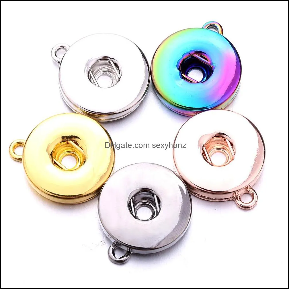 Pendentif Colliers Vintage Snap Button Bijoux Dazzle Couleur Placage Pendentif Fit 18Mm Snaps Boutons Collier De Bricolage Pour Femmes Hommes Noosa P0 Dhjxh