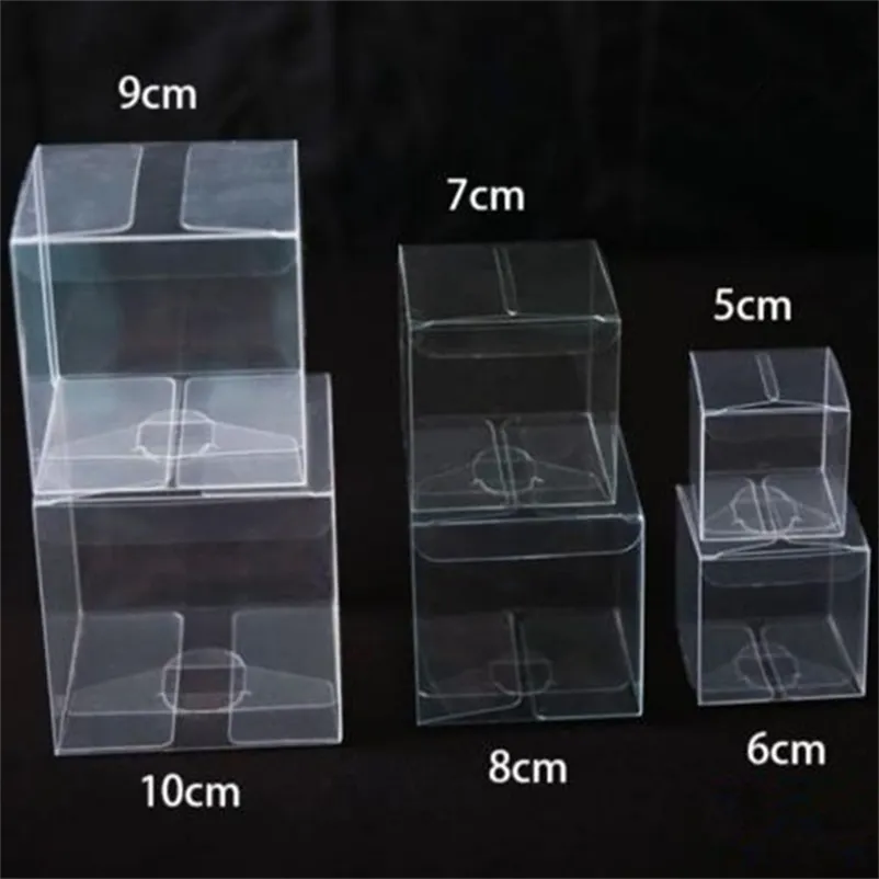 GREST PVC PVC Clear Transparent Candy Gift Box Birthday Wedding Favor de chocolate Caixas de chocolate Evento de doces doces /jóias 220906