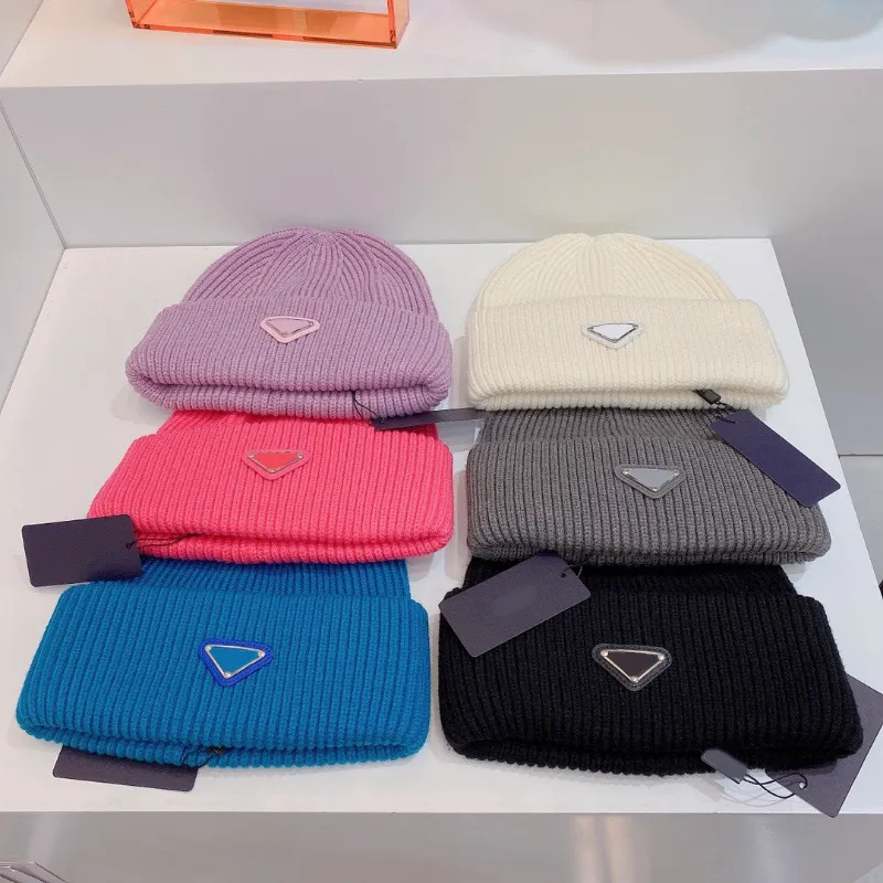 Hiver femmes chapeau Beanie/casquettes de crâne Bonnets hommes mode tricoté laine casquette hommes hiver chaud Streetwear chapeau casquette