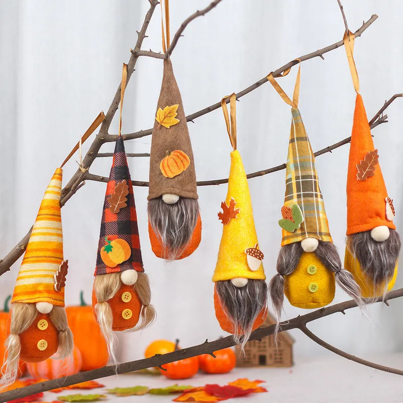 3-6pcs Halloween Dwarf Hanging Dolls set Rulolph Thanksgiving home Garden event Decoration Carnival shool shopping mall decor