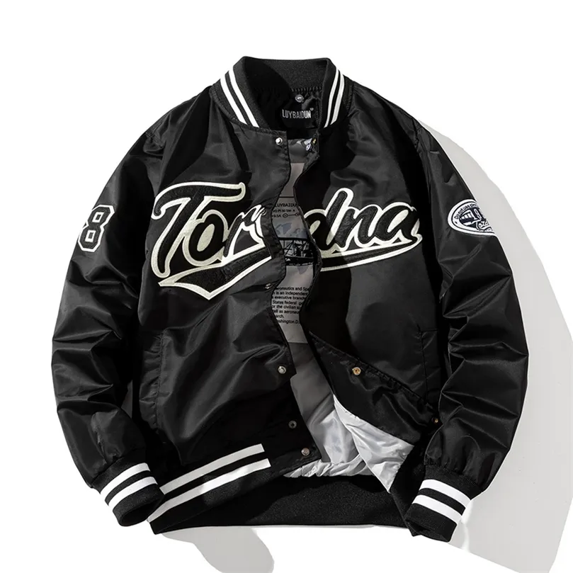 Giacche da uomo Hip Hop Baseball Giacca da baseball Men Women Giacca da ricamo lettera Streetwear Fashion Fashion Windbreaker coppie Spring Autumn 220908