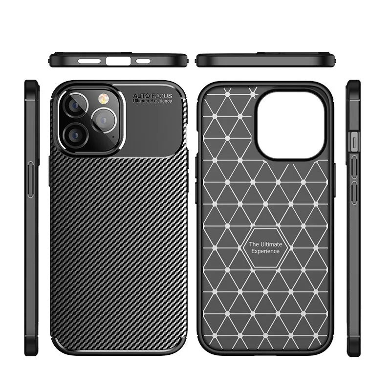 Carbon Fiber Design Phone Cases For Iphone 14 Pro Max Samsung Galaxy M54 M14 A34 A54 A14 5G S23 Plus Ultra Slim Shockproof Mobile Covers