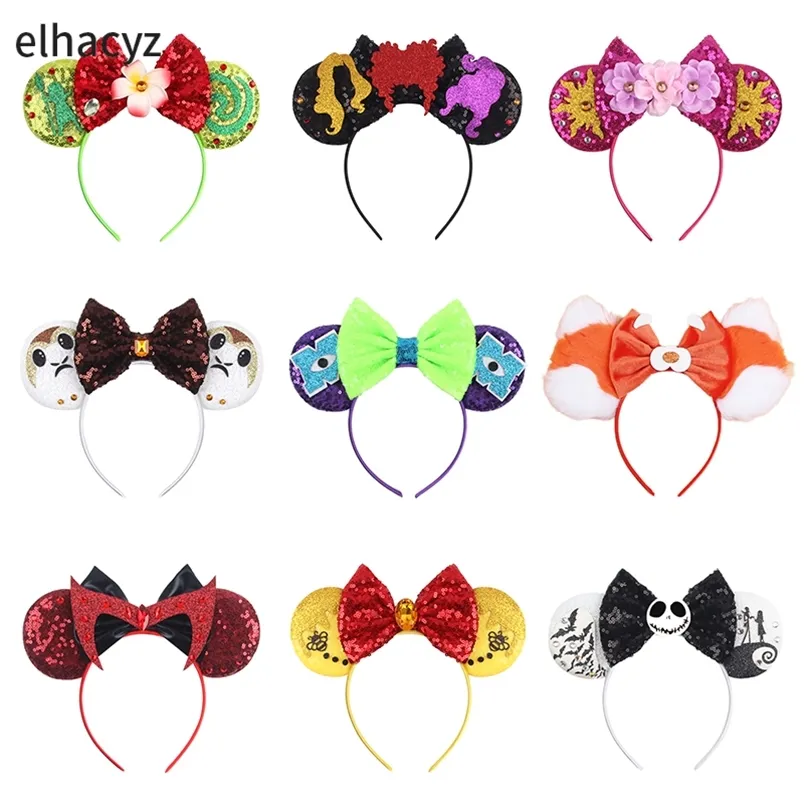 Hair Accessories 10PcsLot Colors Mouse Ears Headband Women Festival Party Cosplay Hairband Girls Gift Kids DIY Hair Accessories Wholesale 220908