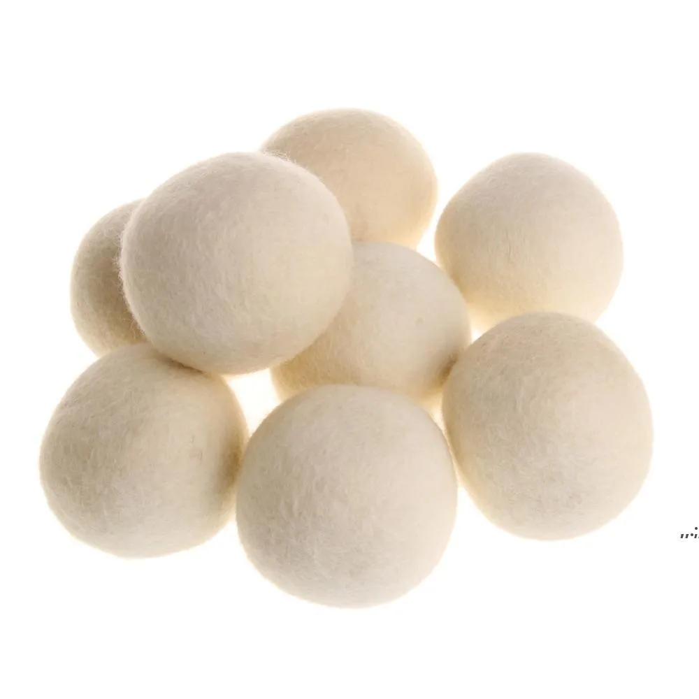 Andere Wäscheprodukte 7 cm wiederverwendbarer Wäschereinigungsball Natürlicher Bio-Weichspüler Premium-Wolltrocknerbälle Dhe12734 Drop Deliver Dhoz8