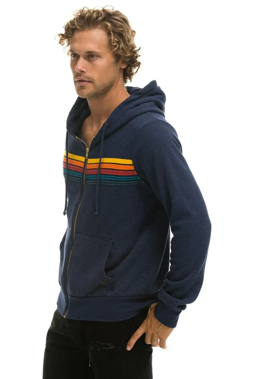 Men's Hoodies & Sweatshirts Rainbow Stripe Long Sleeve Sweatshirt Zipper Pocket Coat Spring Autumn Casual Fashion Jacket