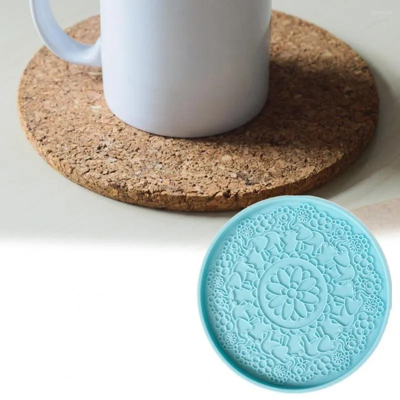 Moules de cuisson douce tasse utile tasse de tapis bleu bleu coul￩e de moule en silicone