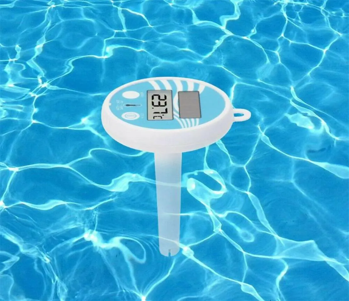 수영장 액세서리 옥외 플로트 홈 스파 디지털 수영 온도계 태양열 수온 온도 테스터