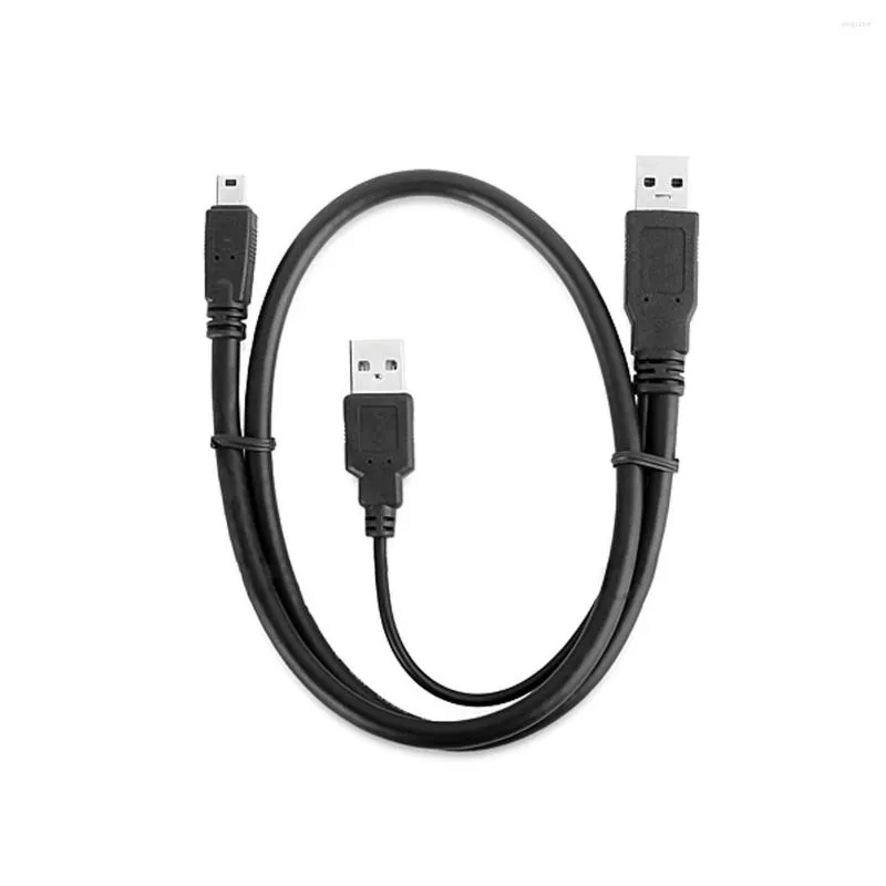 Computer Cables Xiwai Mini USB 2.0 Dual med strömförsörjningskabel man till datasynkronisering för HDD