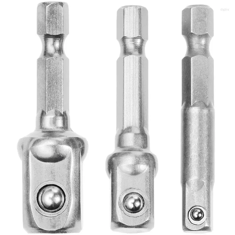 3st/set 1/4 "3/8" 1/2 "Hex Power Drill Bit Driver Socket Wrench Adapter f￶rl￤ngningsf￤lt f￶r elektriska skruvmejselbitar