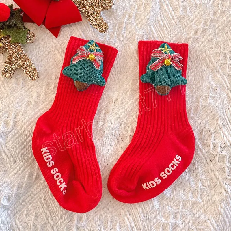 Kinder Weihnachtsgeschenk Süße Neugeborene Baby Socke Cartoon Weihnachtsmann Baum Stern Säugling Kleinkind Jungen Mädchen rutschfeste Socken