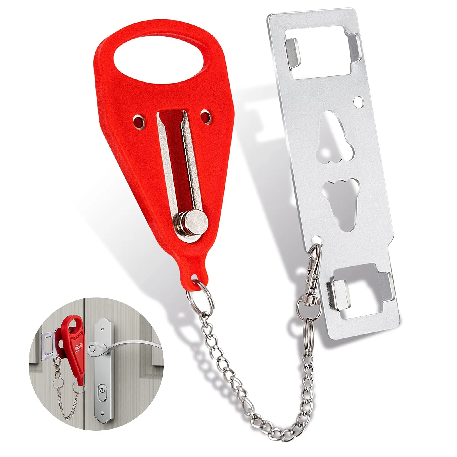 Portable Travel Doorlock For Airbnb, Bedroom, And Home Security Alarm Extra  Safety With Solid Remov Packing From Elsagirl, $2.05