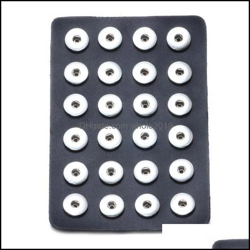 Other 12Mm 18Mm Snap Button Bead Holder Tray Jewelry Display Strand Package Colorf Pu Leather Storage Noosa Sh004 Drop D Dhseller2010 Dhkg1