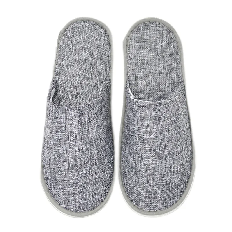 Slippers jetables confortables Spa respirante Anti-slip Hotel Hotel Travel Linen Slippers Hospitality Footwear Guest Chaussures Hy0460