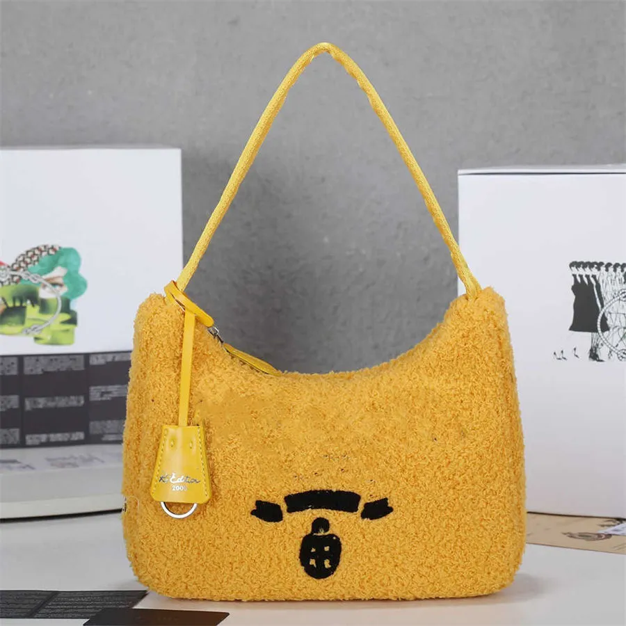 2022 High Quality Luxury Fashion Ladies Shoulder Bags Re-Edition Handbag Messenger Bag Soft Terry Fabric women Mini Totes Plush Hobos