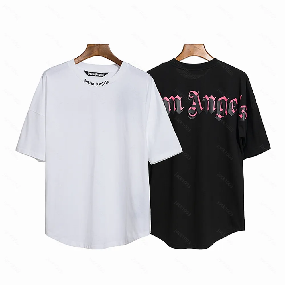 【関税＆送料込み】Palm Angels T-Shirts And Polos Palm Angels logo-print Cotton T-shirt | Black | FARFETCH OM
